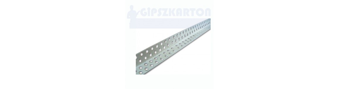 Gipszkarton PVC élvédő 21*21 mm