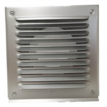 MARKO króm-nikkel szellőzőrács fém rovarhálóval 180×180 mm