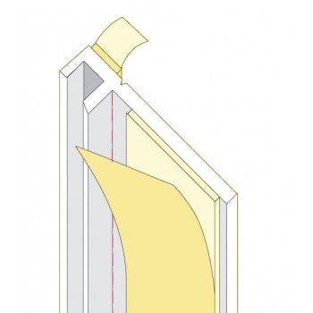 PVC ablakcsatlakozó profil 2.4 m - 5 × 9 mm