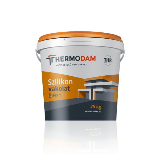 Thermodam szilikonos vékonyvakolat - dörzsölt - 2 mm - fehér 25 kg