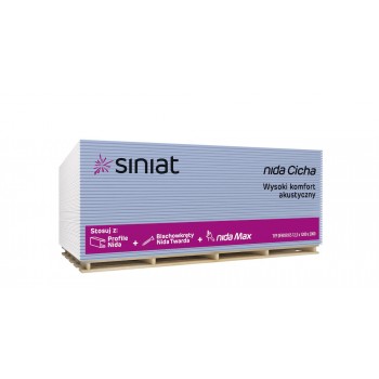 Siniat Nida Cicha akusztikus gipszkarton 12.5 mm / 1.2 × 2 m / 2.4 m2