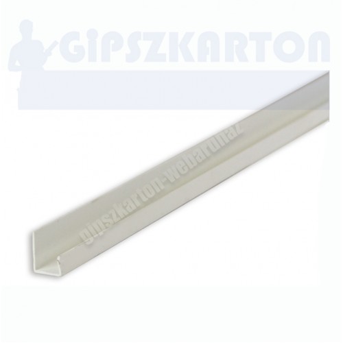 Gipszkarton PVC befogó "J" profil