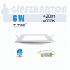 LED PANEL gipszkartonba süllyeszthető szögletes + táp / 6W / SKU4864